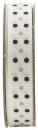 1,5m. Grossgrain Rolle "Wei� mit Punkten"